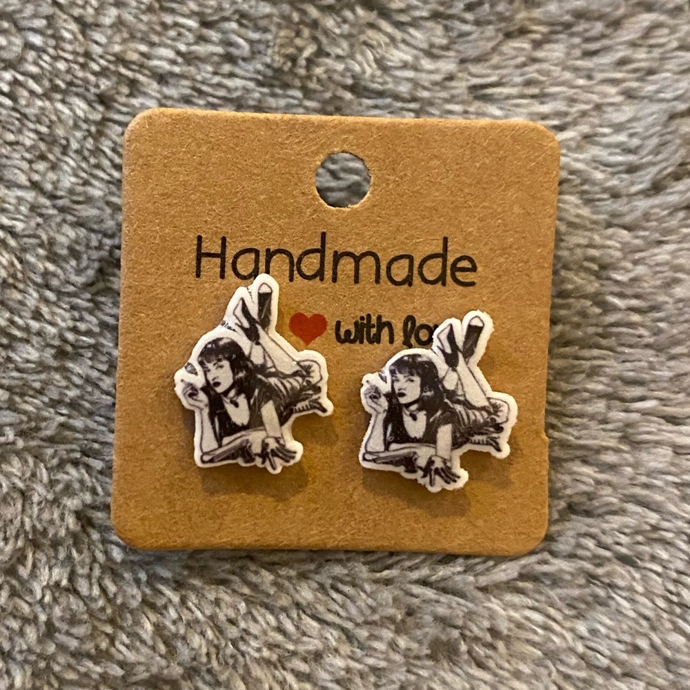 Pulp fiction Mia wallace earrings - Picture 2 of 3